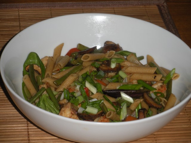 Shrimp pasta w. veg