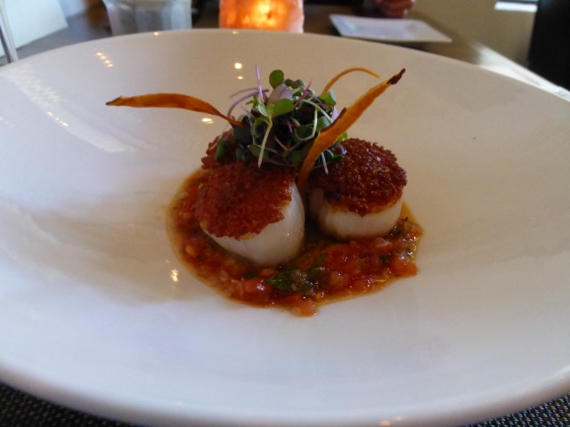 My delicious chorizo crusted scallops