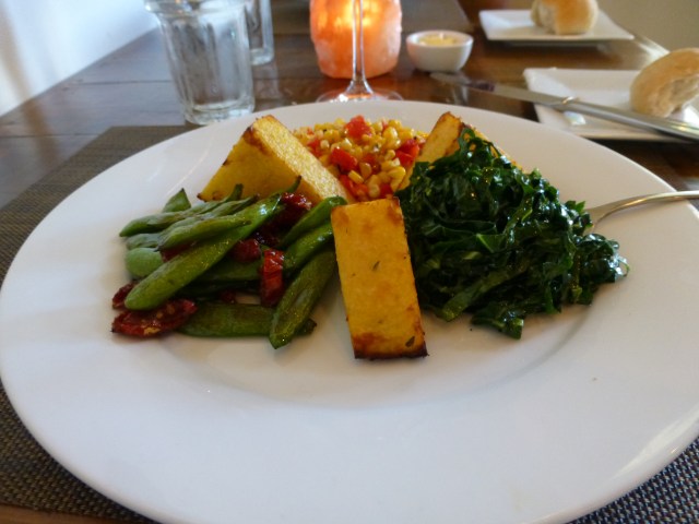 My way too salty vegetables with polenta