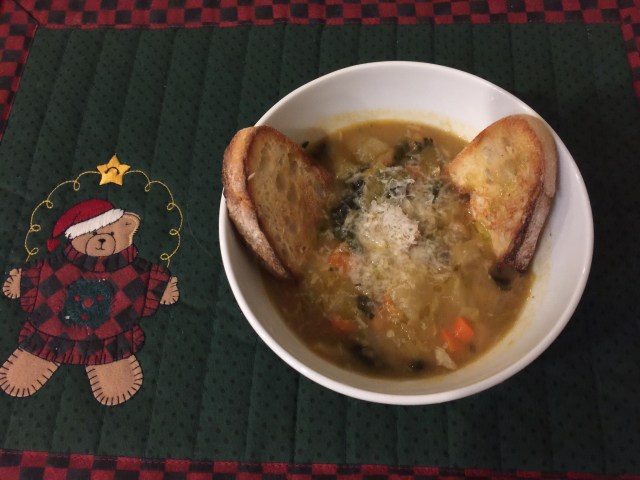 Ribolitta (vegetarian Tuscan vegetable soup)