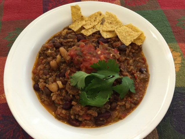 Ground turkey and mushroom chili