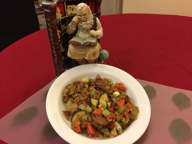 Turkey sausage fried rice