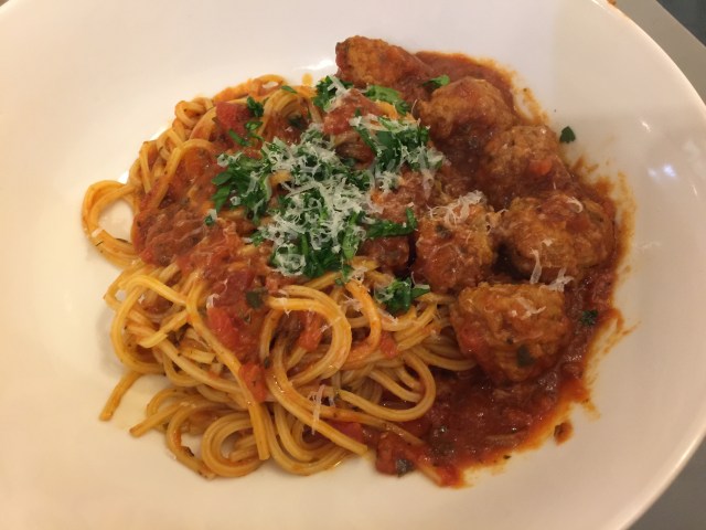 Spaghetti and meatballs 